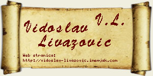 Vidoslav Livazović vizit kartica